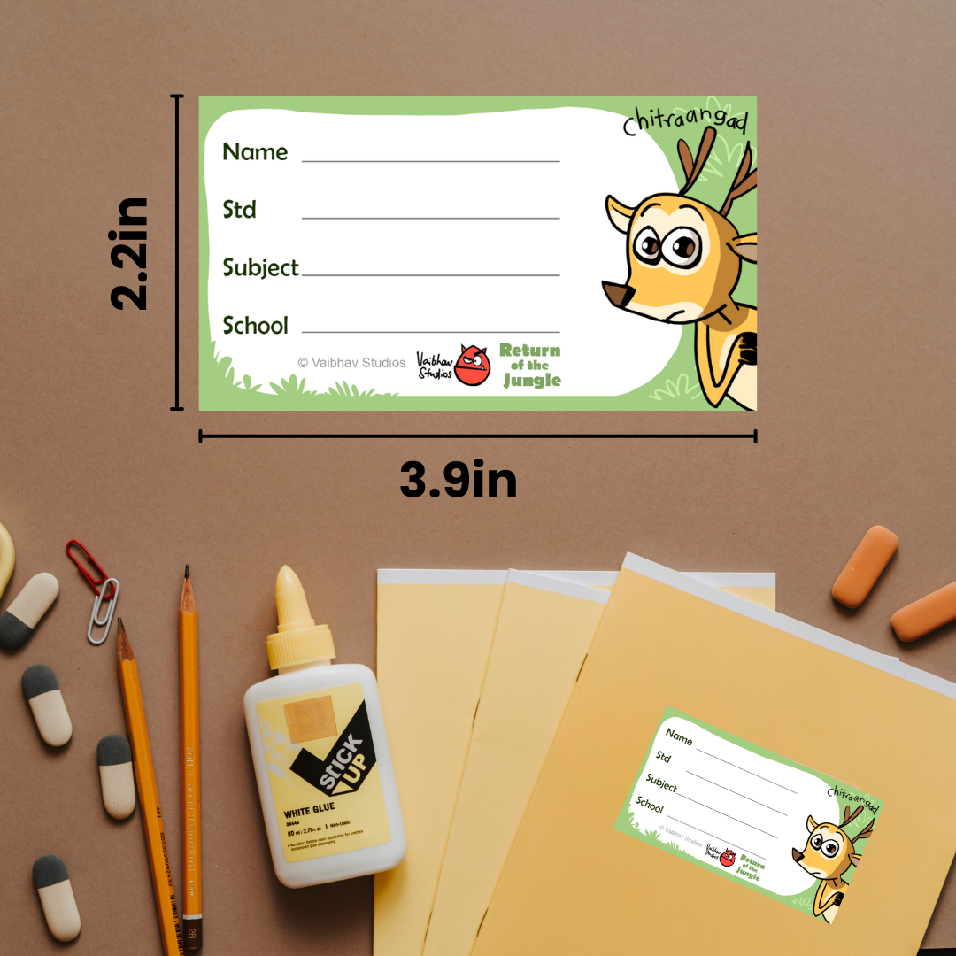 Individual Sticker Label dimensions