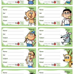 NoteBook Sticker Labels - (A4 Sheet – 10 labels)